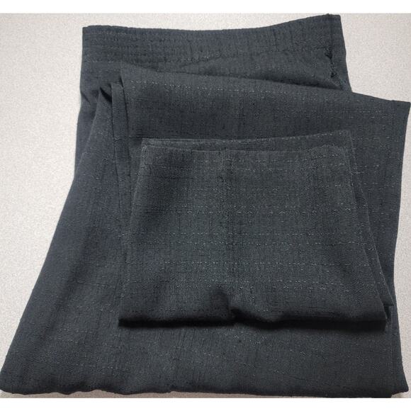 Briggs Black Flat Front Pull On Pants 14P Lightweight Slashed Pocket Tapered Leg - Picture 3 of 6